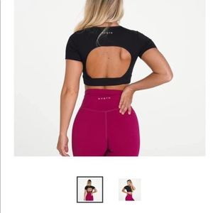 NWT NVGTN Black Open Back Tee